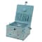 Dritz&#xAE; Aqua Sewing Machines Large Square Sewing Basket with Removable Tray